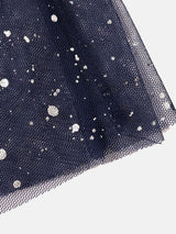 Sparkle Mesh V-Neck Midi Dress - View 10 | Lwiis