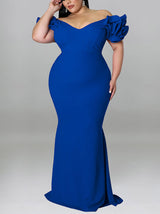 Ruffle Sleeve Mermaid Dress - View 9 | Lwiis
