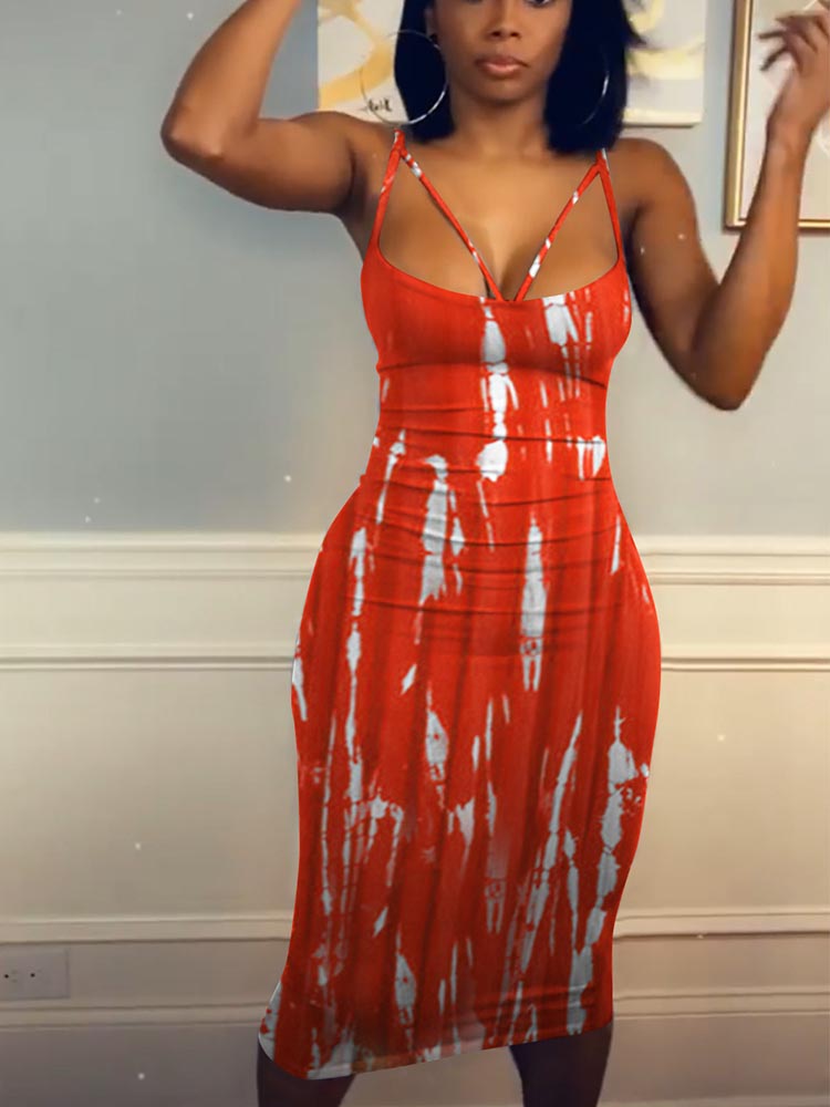 Tie Dye Midi Dress - View 7 | Lwiis