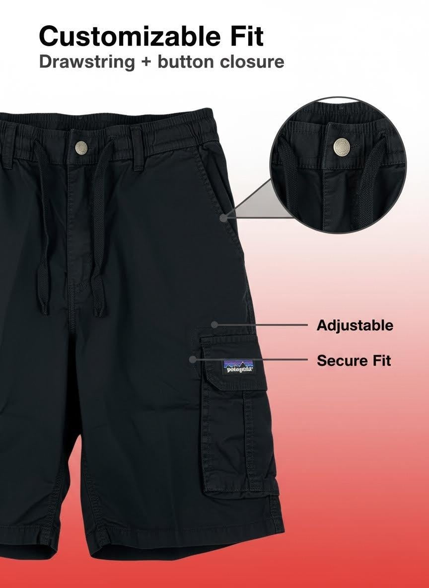 Men's casual cargo shorts in cotton twill with multiple pockets - View 6 | Lwiis