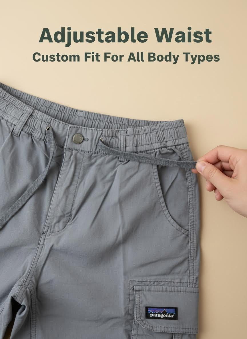 Men's casual cargo shorts in cotton twill with multiple pockets - View 13 | Lwiis