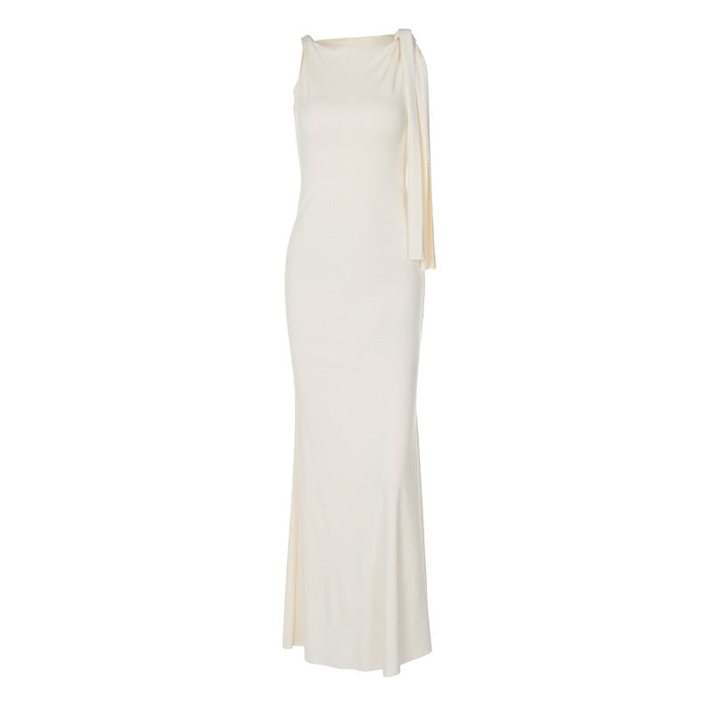Elegant one shoulder formal gown - View 16 | Lwiis