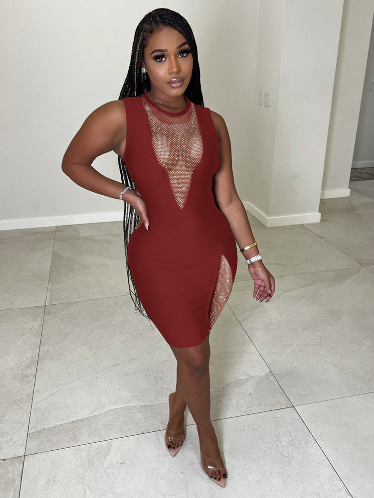Sequin Embellished Midi Dress - View 6 | Lwiis