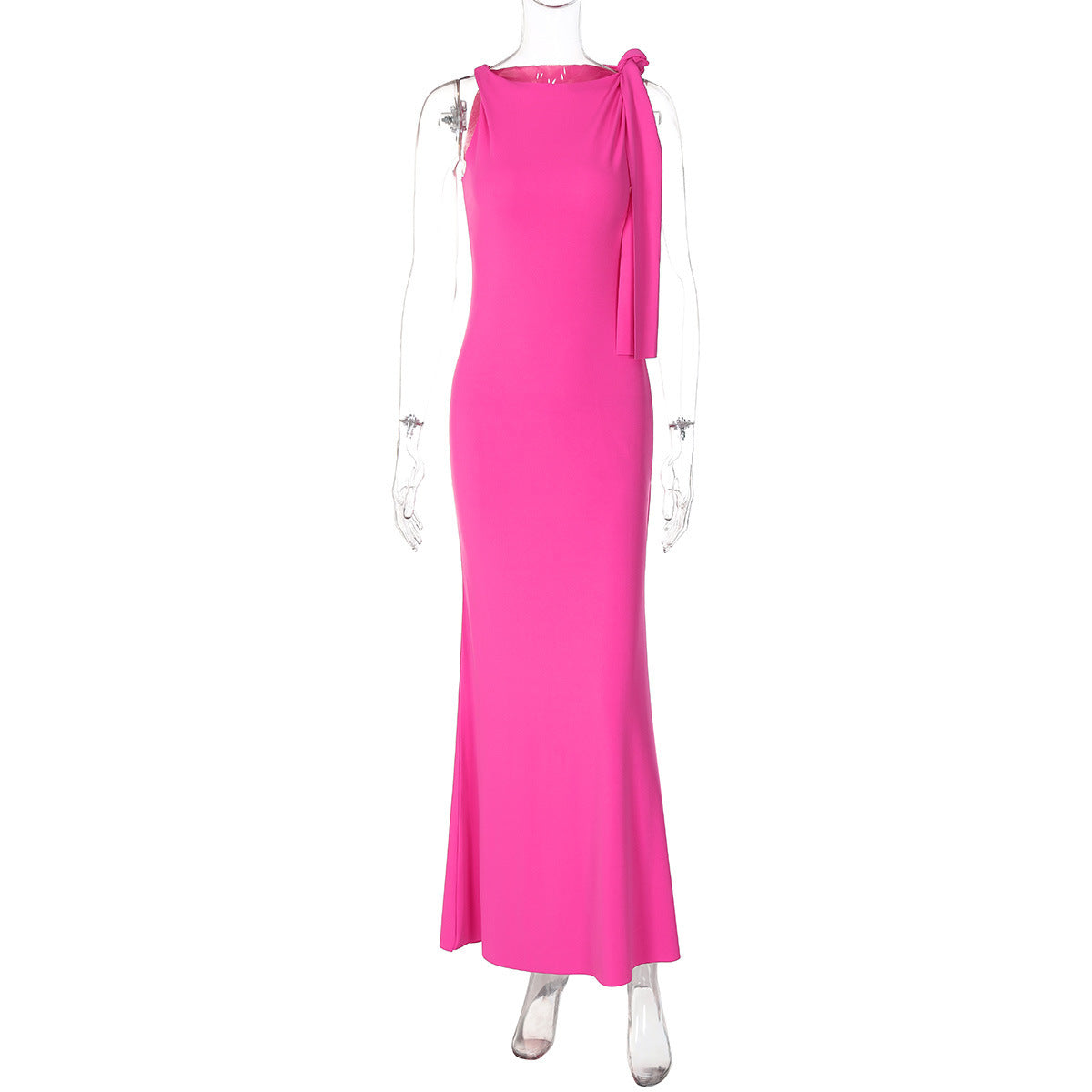 One Shoulder Column Dress - View 13 | Lwiis