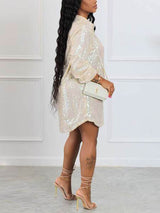 Sequin shirt dress - View 7 | Lwiis