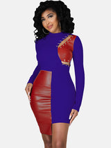 Asymmetrical Neck Knit Dress - View 8 | Lwiis