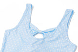 Polka Dot Mini Dress with Bow Detail - View 11 | Lwiis