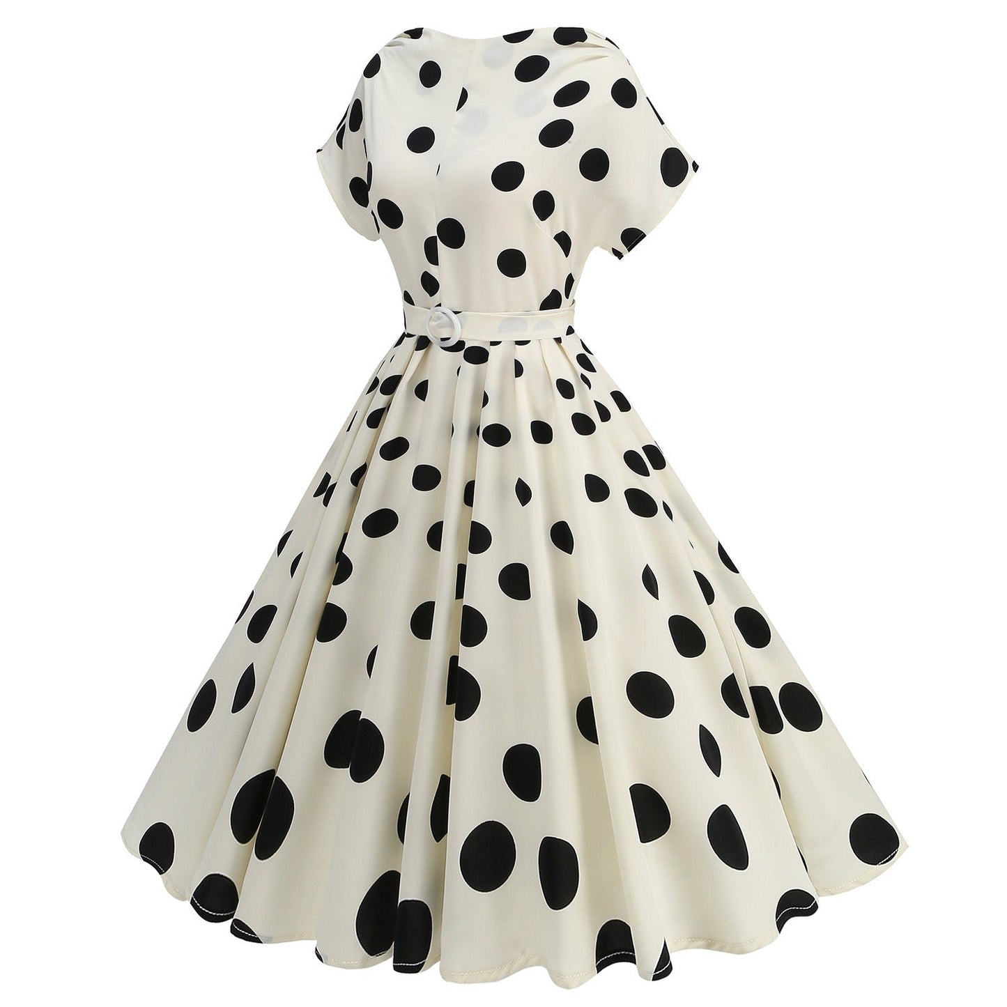 Polka dot off-shoulder maxi dress - View 6 | Lwiis