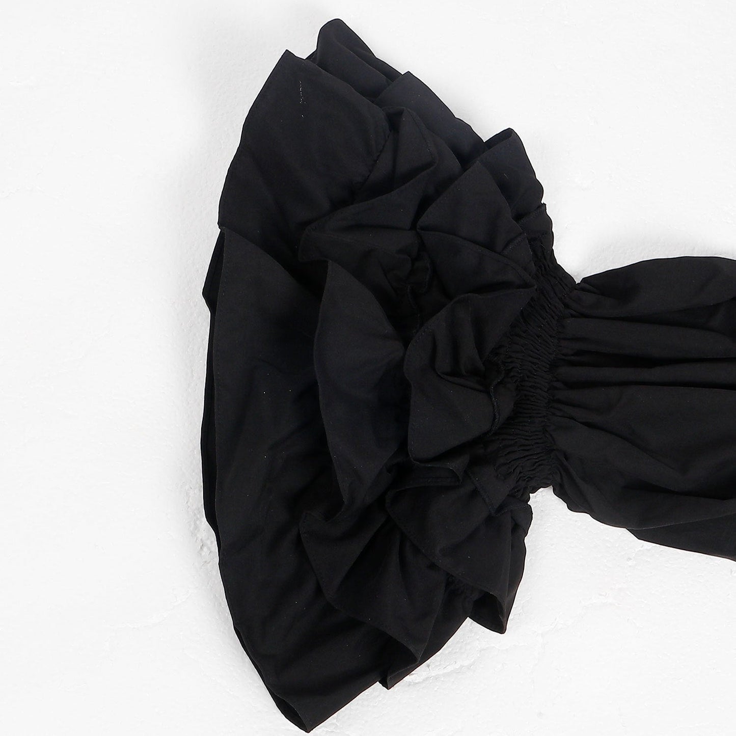 Off-Shoulder Tiered Mini Dress with Ruffle Sleeves - View 9 | Lwiis