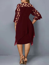 Asymmetric Hem Midi Dress - View 8 | Lwiis