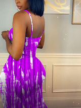 Tie Dye Midi Dress - View 6 | Lwiis