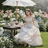 Floral Tiered Maxi Dress - View 9 | Lwiis