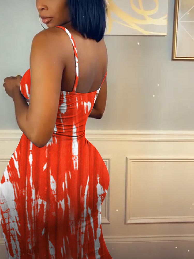 Tie Dye Midi Dress - View 9 | Lwiis
