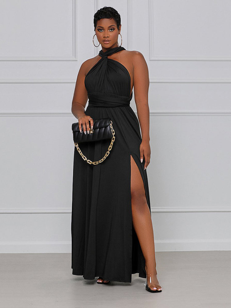 Convertible strap maxi dress - View 6 | Lwiis