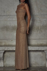 Sparkle Strapless Maxi Dress - View 7 | Lwiis