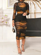 3 Piece Mesh Dress Set - View 8 | Lwiis