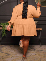 Button Down A-Line Dress - View 10 | Lwiis