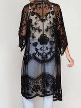 Lace Kimono Beach Cover Up - View 9 | Lwiis