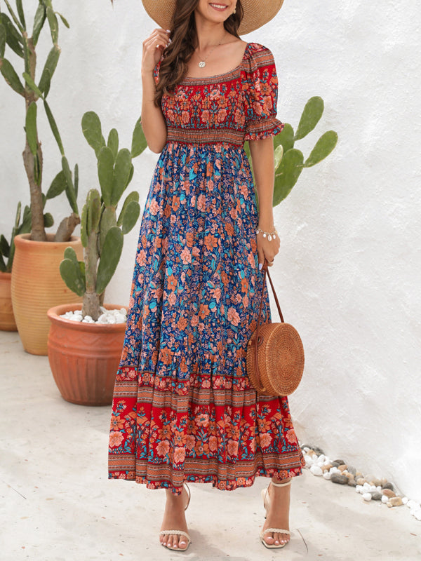 Floral Off Shoulder Maxi Dress - View 9 | Lwiis