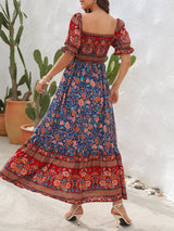 Floral Off Shoulder Maxi Dress - View 8 | Lwiis