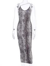 Leopard print knit midi dress - View 8 | Lwiis