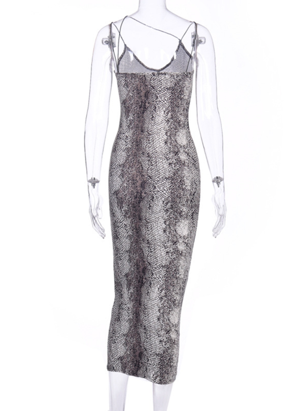 Leopard print knit midi dress - View 6 | Lwiis