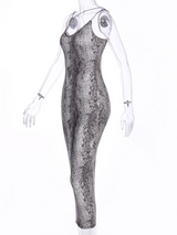 Leopard print knit midi dress - View 7 | Lwiis
