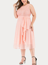 Lace cocktail dress with ruffle detail - View 18 | Lwiis
