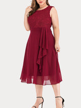 Lace cocktail dress with ruffle detail - View 10 | Lwiis
