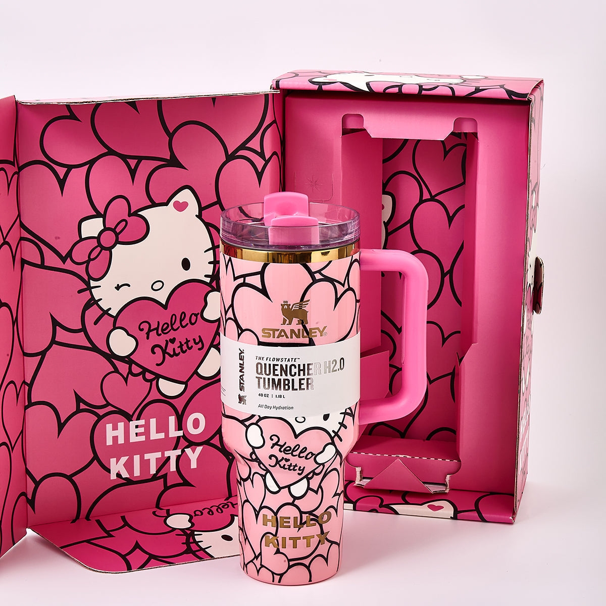 Stanley x Hello Kitty Sweet Hearts Glitter Tumbler - View 11 | Lwiis